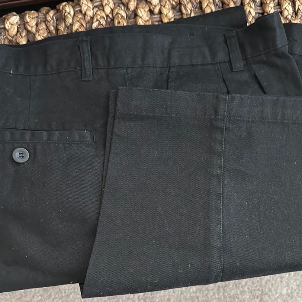 Black Dress Pants Classic Straight-Leg